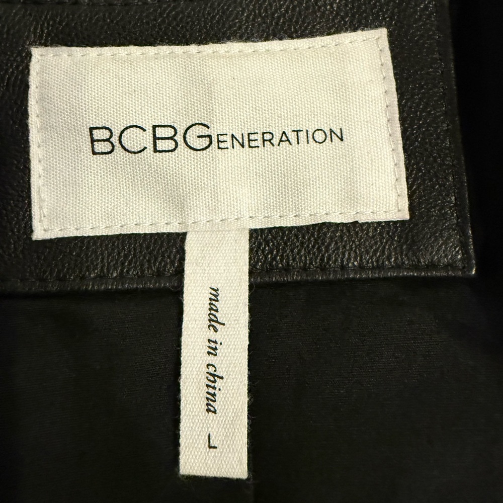 BCBGeneration Black Leather Jacket - Picture 5 of 11